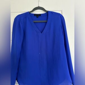 blue long sleeve blouse